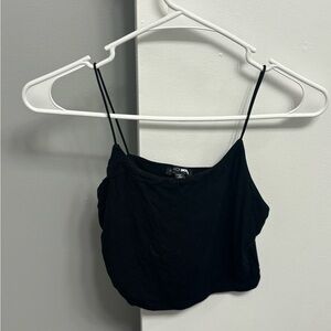 Fashion Nova Black Fitted Crop Camisole